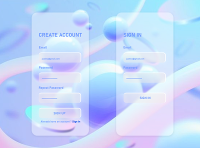 Sign up and Sign in ui