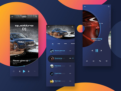 audi quattro dj color concept ui