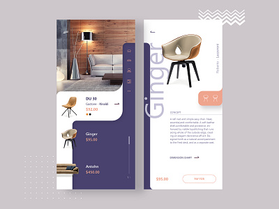 Mobile Site Furniture Demo concept design ecommerce design images ui ux