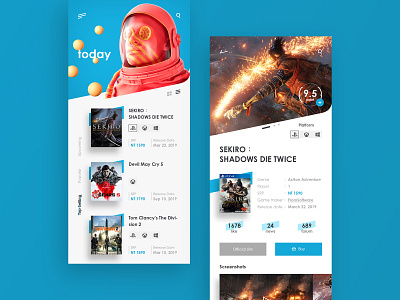 Video Game ecommerce design forum game ui ux