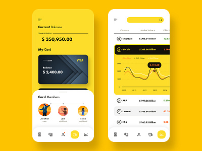 Bank - Cryptocurrency app bank concept cryptocurrency design ui ux