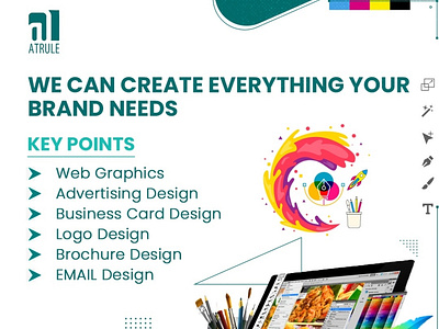 Graphic Designing Services in Pakistan-Atrule Technologies branding graphic design logo ui