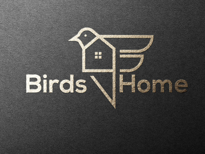 Birds Home Logo app branding design icon illustration logo property logo real estate logo typography