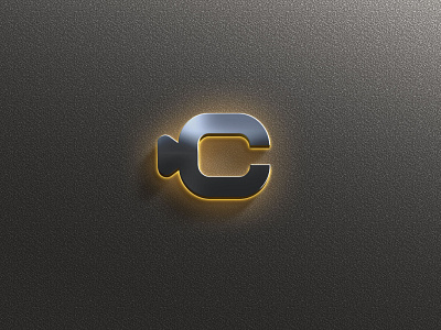 Alphabet C with Camera Sign logo design idea