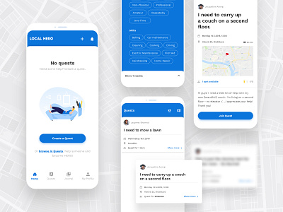 Local Hero App android app hero illustration mobile app services ui ux
