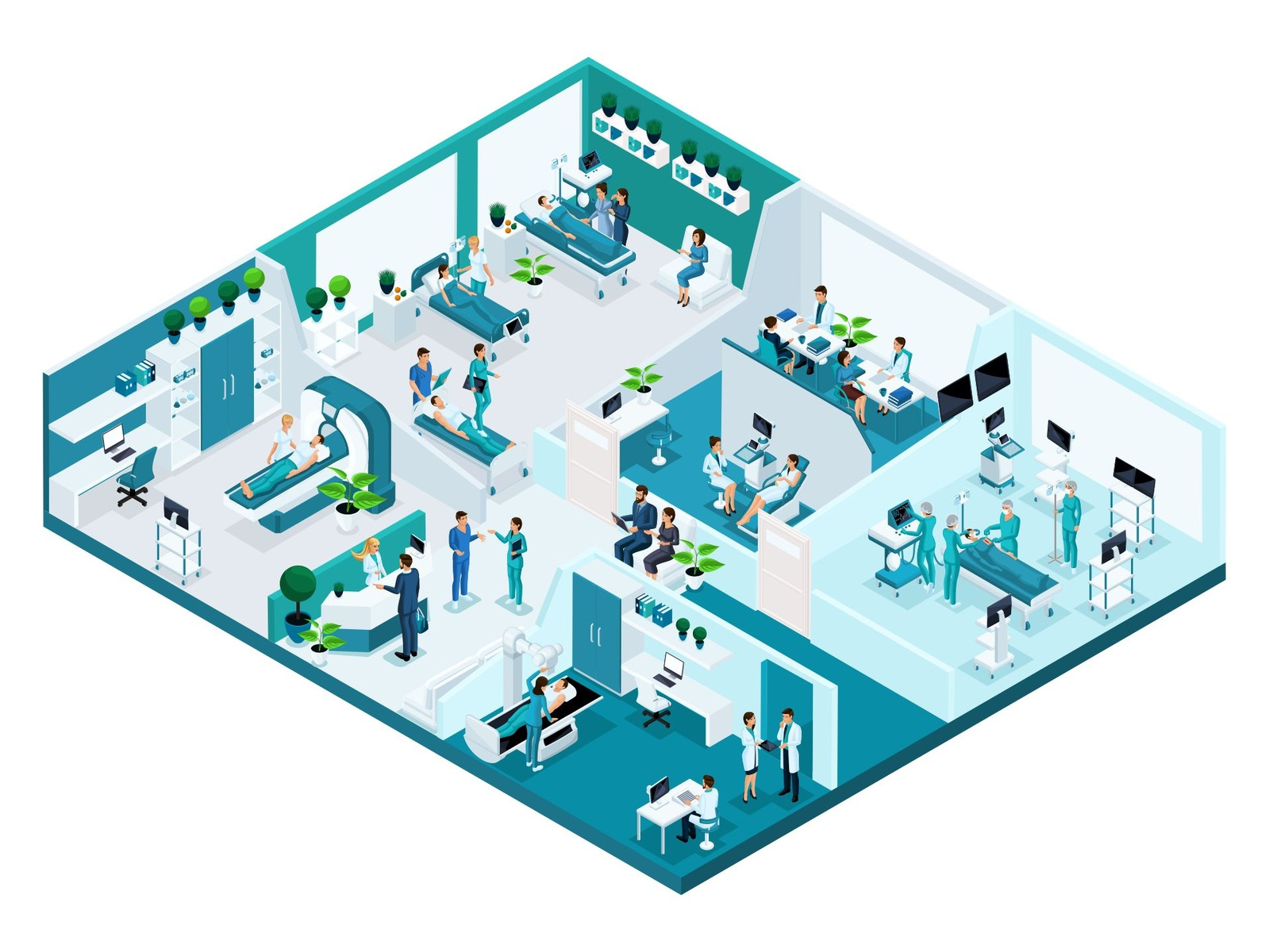 Isometric Medical Center by Irina Prokopieva on Dribbble