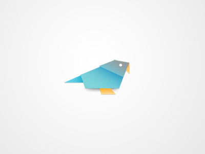 Origami Pigeon brand icon illustration logo