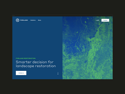 ONFI — Forland Website blue forest green landing landingpage landscape map mapping restoration solution tools visualisation website