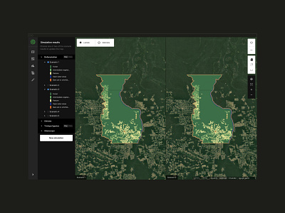 ONFI — Forland simulation app custom deforestation earth features forest landscape management managment map mapping scenario simulation tools visualisation website