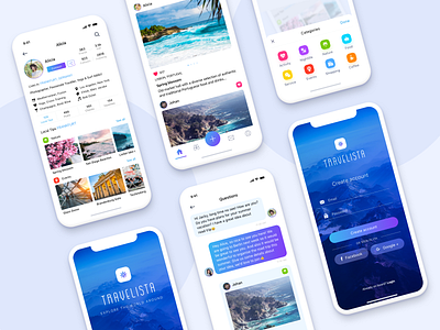 Travel Social Media Network Design Concept