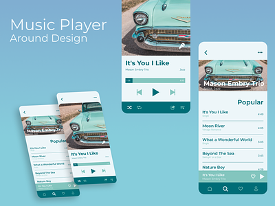 Music Player APP app design figma graphic design illustration mobile music player ui ux web