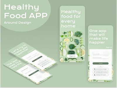 Healthy Food APP app application branding broccoli figma food graphic design health illustration logo ui ux