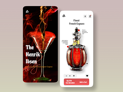 The Henrik Ibsen Cognac animation app branding design graphic design thecodegirl ui