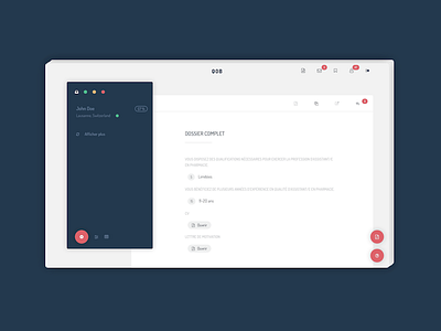 Qob | Web app admin dashboard inbox minimal sided web app window