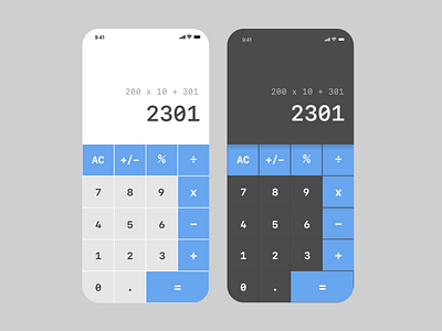 Calculator - Daily UI 100 days of ui app daily ui design mobile ui