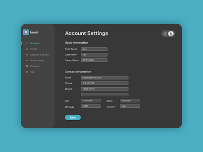 Settings - Daily UI 100 days of ui app daily ui design ui web