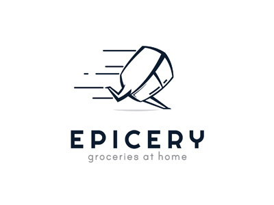 Epicery logo delivery epicery food fresh groceries home logo