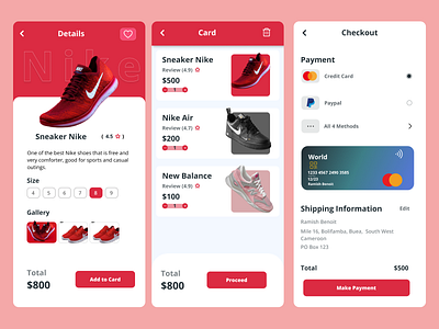 Checkout Screen design mob ui ux