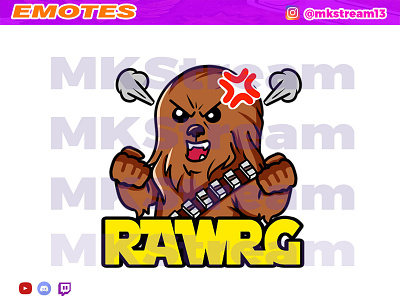 Twitch emotes star wars chewbacca rage