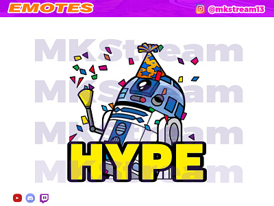 Twitch emotes star wars droid r2d2 hype animated emotes anime cute design droid emote emotes gg hype hype emotes illustration r2d2 robot star wars star wars emote starwars starwars emotes sub badge twitch emotes