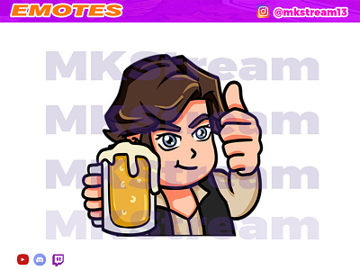 Twitch emotes star wars han solo cheers animated emotes anime beer cheers cute design emotes gg han solo hype illustration star wars star wars emotes starwars sub badge twitch emotes