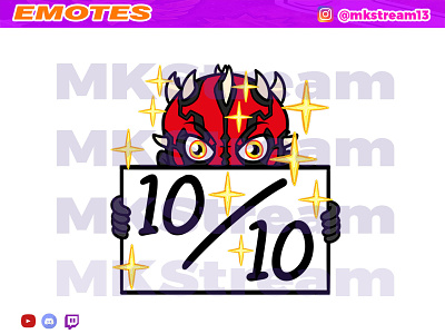 Twitch emotes star wars darth maul perfect score 10/10