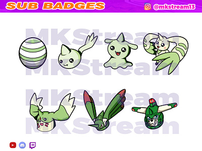 Twitch sub badges digimon terriermon evolution pack