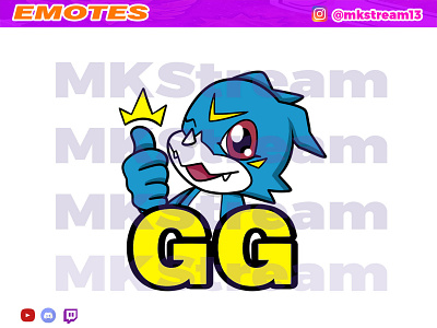 Twitch emotes digimon veemon gg animated emotes anime cute design digimon emotes gg hype illustration sub badge veemon vmon