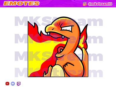 Twitch emotes pokemon charmander rage