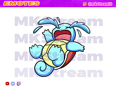 Twitch emotes pokemon squirtle cry animated emotes anime cry cute design emotes goku hype illustration pokemon squirtle sub badge