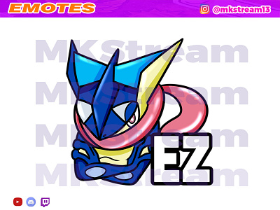 Twitch emotes pokemon greninja ez animated emotes anime cute design emotes ez goku greninja illustration ninja pokemon sub badge