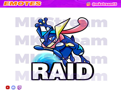 Twitch emotes pokemon greninja raid animated emotes anime cute design emotes goku greninja hype illustration pokemon raid sub badge