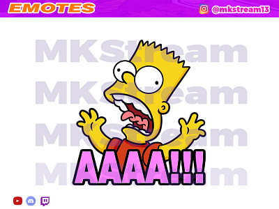 Template Dribbble Emotes animated emotes anime bart design emotes homer illustration simpsons sub badge the simpsons