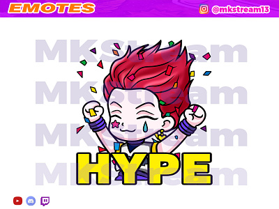 twitch emotes chibi hisoka hype