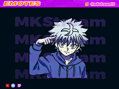 twitch emotes killua zoldyck think