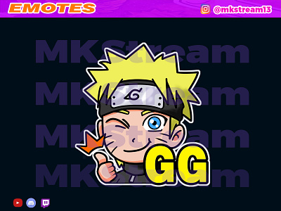 Twitch emotes chibi naruto gg animated emotes anime cute design emotes gg illustration naruto ninja sub badge