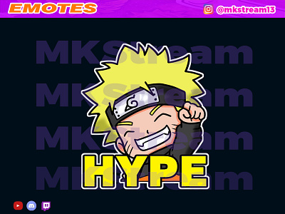 Twitch emotes chibi naruto hype animated emotes anime cute design emotes gg hype illustration luffy naruto ninja sub badge