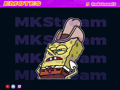 Twitch emotes SpongeBob SquarePants dirty dan animated emotes anime cute design dirty dan emotes hype illustration spongebob sub badge