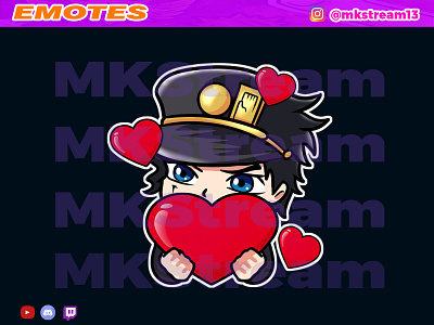 Twitch emotes jojo jotaro love