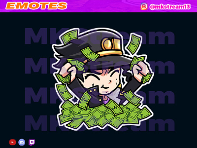 Twitch emotes jojo jotaro rich money