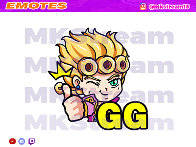 Twitch emotes jojo giorno giovanna gg