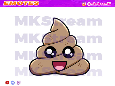 Twitch emotes cute poo animated emotes anime cute design emote emotes gg illustration poo pooping sub badge