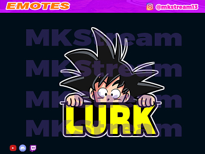 Twitch emotes kid goku lurk animated emotes anime cute design emotes gg goku hype illustration luffy lurk songoku sub badge vegeta