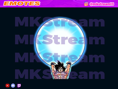 Twitch emotes goku spirit bomb animated emotes anime cute design emotes gg goku hype illustration luffy spirit bomb sub badge vegeta