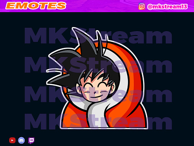 Twitch emotes kid goku cozy blanket animated emotes anime cozy cute design emotes gg goku hype illustration luffy sub badge vegeta