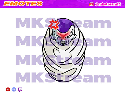 Twitch emotes cocoon frieza rage animated emotes anime cute design emotes frieza goku illustration mad rage sub badge vegeta