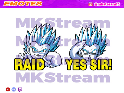 Twitch emotes ghost kamikaze gotenks raid pack animated emotes anime cute design emotes ghost goku gotenks illustration kamikaze sub badge vegeta