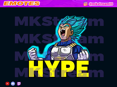 Twitch emotes super vegeta blue hype animated emotes anime blue super saiyan cute design emotes goku hype illustration luffy sub badge vegeta