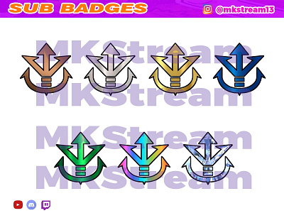 Twitch sub badges king vegeta logo pack