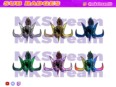 Twitch sub badges majin vegeta logo pack